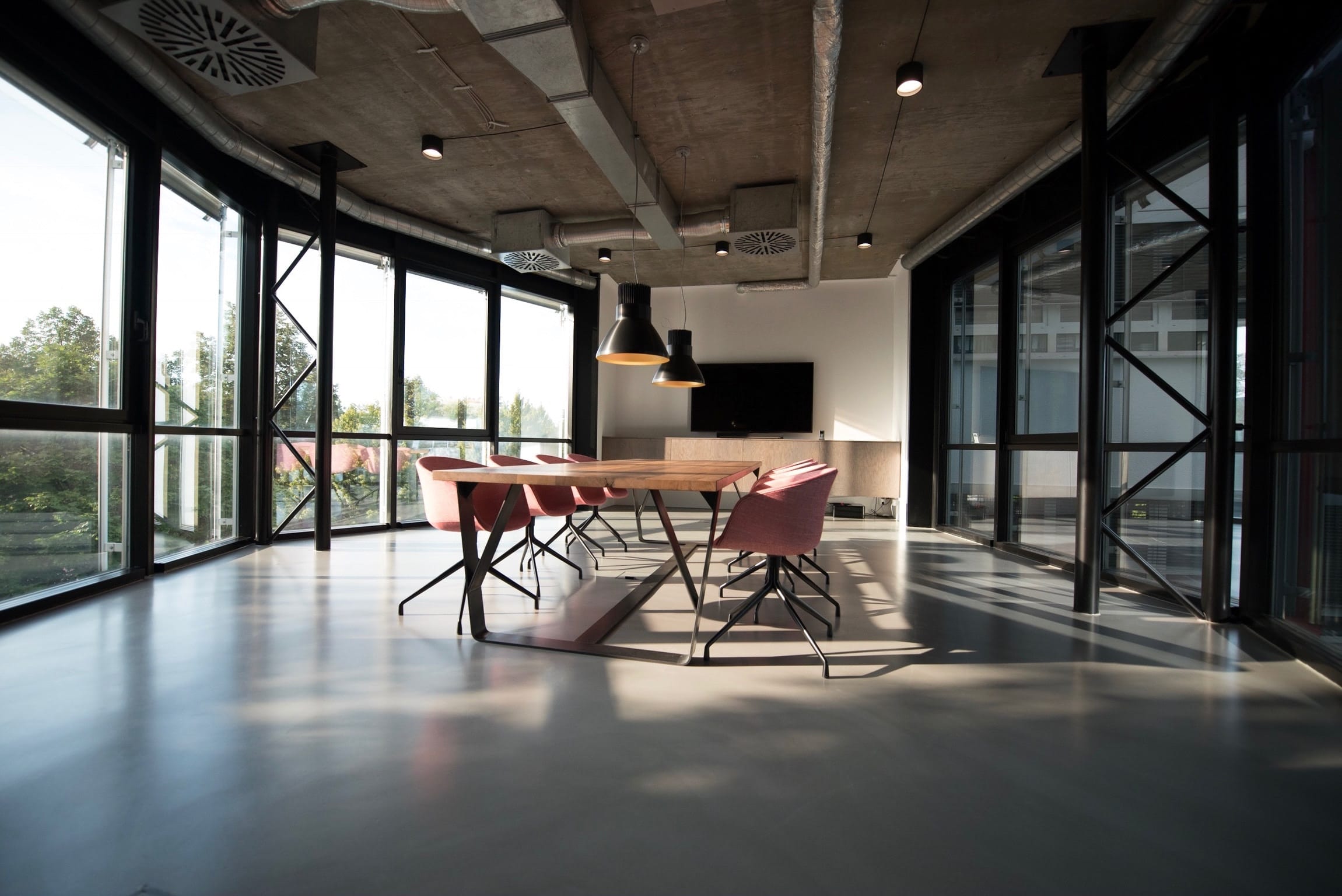 office furniture in a Working space meeting room