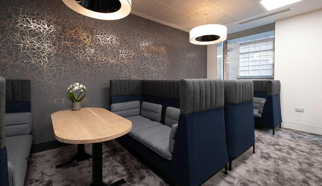 Luxury sofas in relaxing space