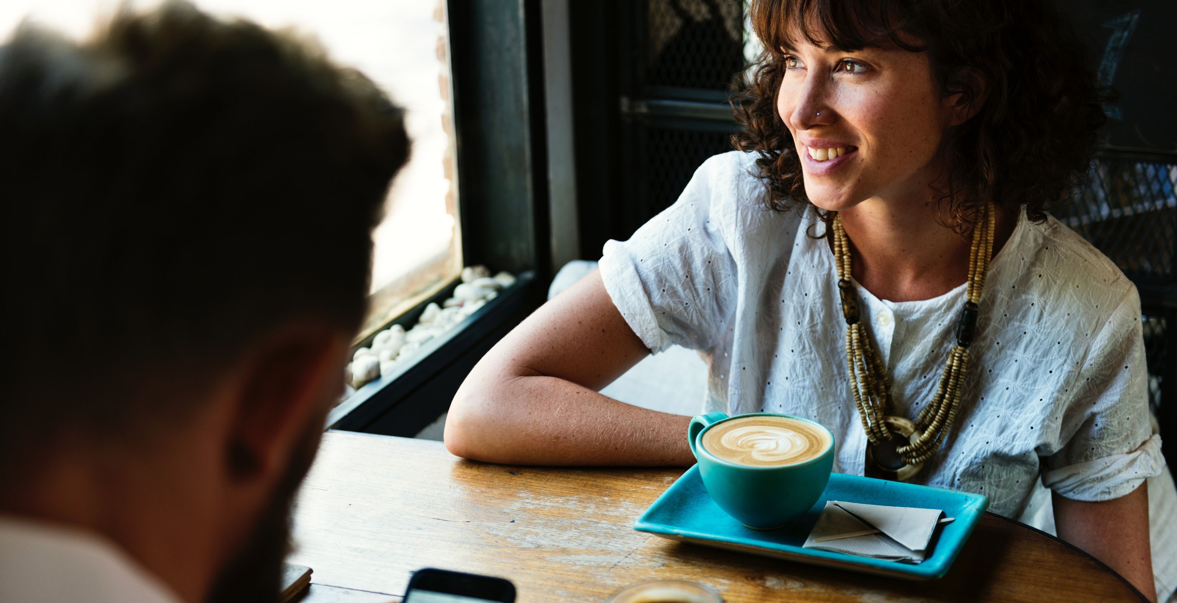 People drinking coffee